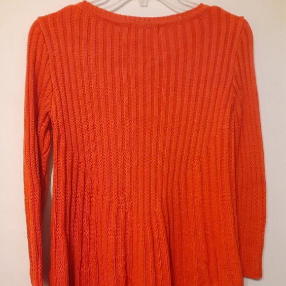 Skye's The Limit (PM) Orange Heavy Weight Sweater w/Long Sleeves & Scoop Neck - Picture 4 of 4